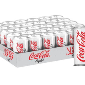 Coca Cola Light Carbonated Soft Drink 330ml Can, pack of 24 cans