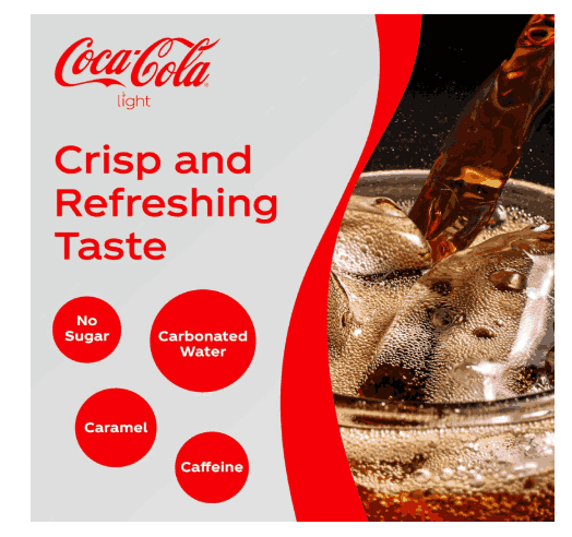 Coca Cola Light Carbonated Soft Drink 330ml Can, pack of 6 cans - Image 3