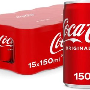 Coca Cola Original Taste Carbonated Soft Drink 150ml x 15 cans