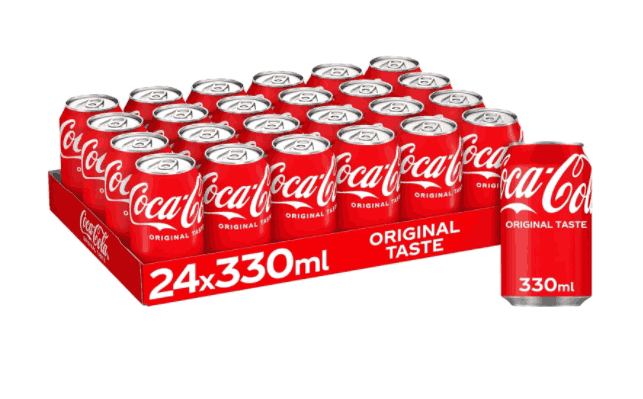 Coca Cola Original Taste Carton of 24 Cans x 330ml