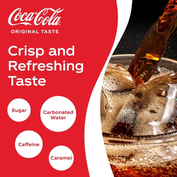 Coca Cola Original Taste Carton of 24 Cans x 330ml - Image 3