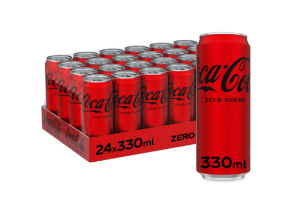 Coca Cola Zero 330ml pack of 24 cans