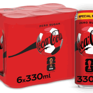 Coca Cola Zero Can 330 ml, pack of 6 cans