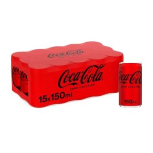 Coca Cola Zero Sugar Carbonated Soft Drink 150ml x 15 cans
