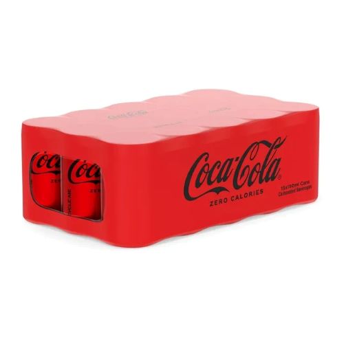 Coca Cola Zero Sugar Carbonated Soft Drink 150ml x 15 cans - Image 3
