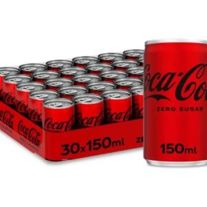 Coca Cola Zero Sugar Carbonated Soft Drink 150ml x 30 cans