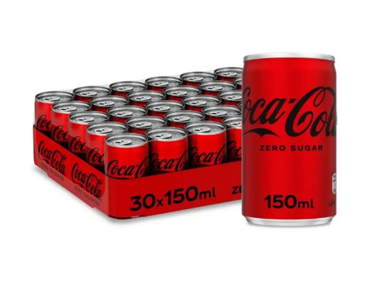 Coca Cola Zero Sugar Carbonated Soft Drink 150ml x 30 cans
