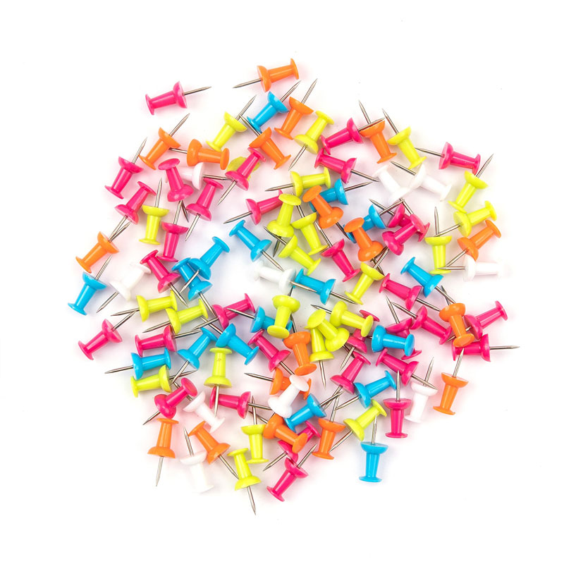 deli E0054 Push Pin, Size 23mm, 1''100PCS/tube, Assorted Colors - Image 7