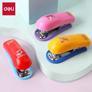 deli E0249 Mini Stapler, 12sheets,No. 10, Assorted Colors