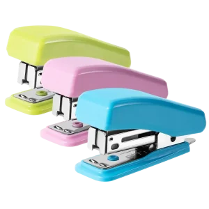 deli E0253A Mini Stapler, Blue, Green, Pink