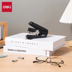 deli E0370S Effortless Flat Clinch Stapler, Black - Style 2