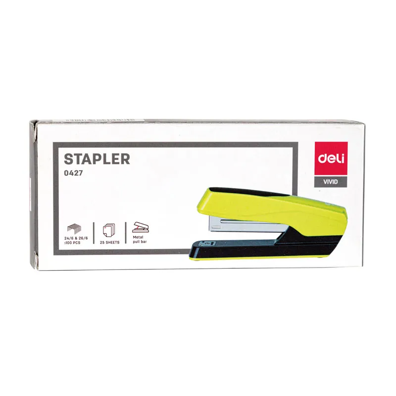 deli E0427 Stapler, 25sheets,24/6 & 26/6, Assorted Colors - Image 3