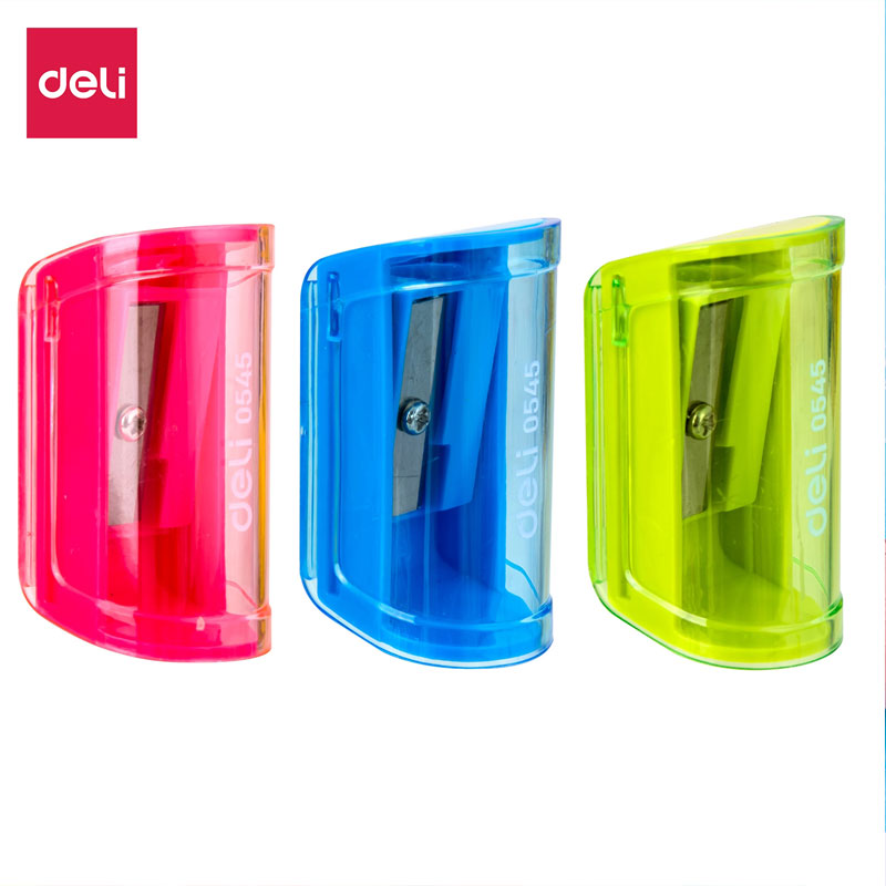 deli E0545 Pencil Sharpener, 1-hole w/canister, Assorted Colors - Image 13