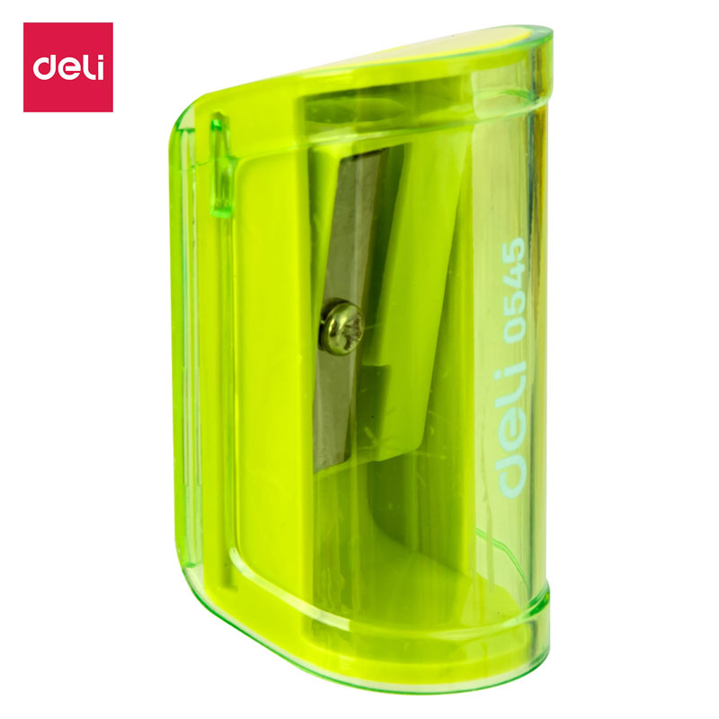deli E0545 Pencil Sharpener, 1-hole w/canister, Assorted Colors - Image 7