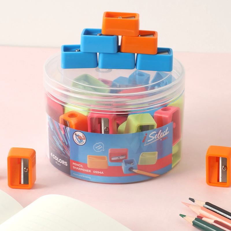 deli E0594A Economical Pencil Sharpener, 1-hole φ6.9-8mm, Blue, Yellow, Pink, Orange - Style 2 - Image 4
