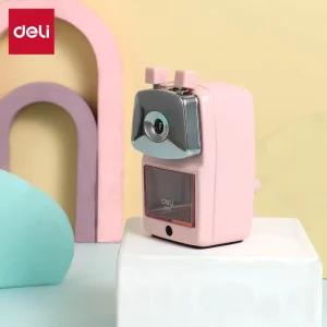 deli E0619 Metal Rotary Sharpener, Pink