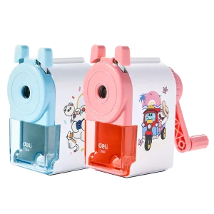 deli E0641B Pupubaby Rotary Sharpener, Red, Blue
