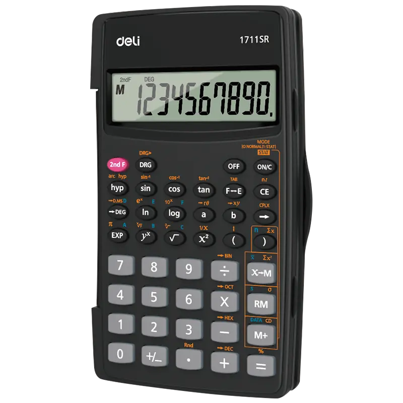 deli E1711SR Scientific Calculator, Black