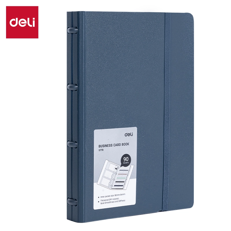 deli E5778 Business Card Book, Blue - Image 2