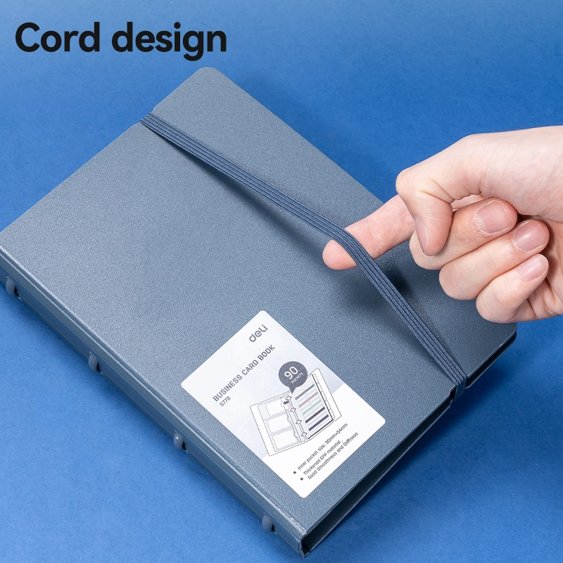 deli E5778 Business Card Book, Blue - Image 5