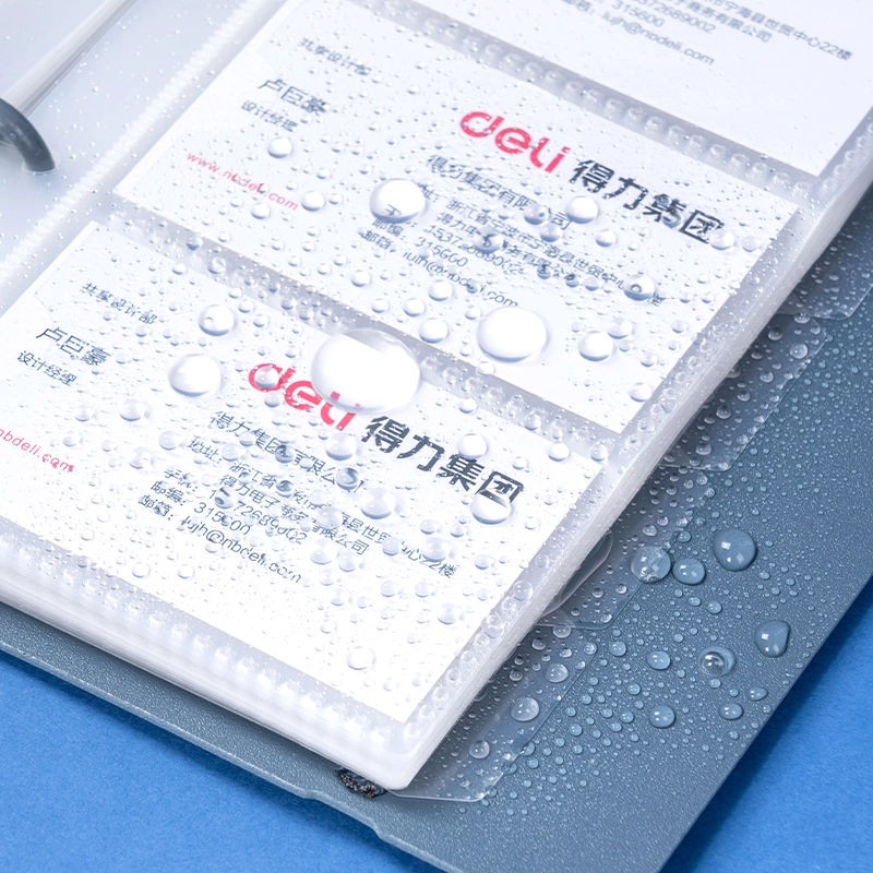 deli E5778 Business Card Book, Blue - Image 6