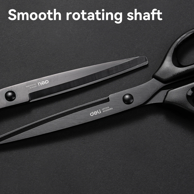 deli E6009S Scissors, Black, Blue - Image 4