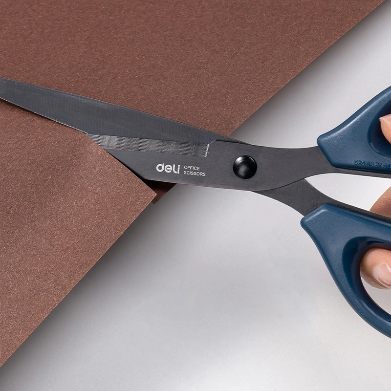 deli E6009S Scissors, Black, Blue - Image 5
