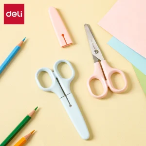 deli E6022 Scissors, Pink, Blue