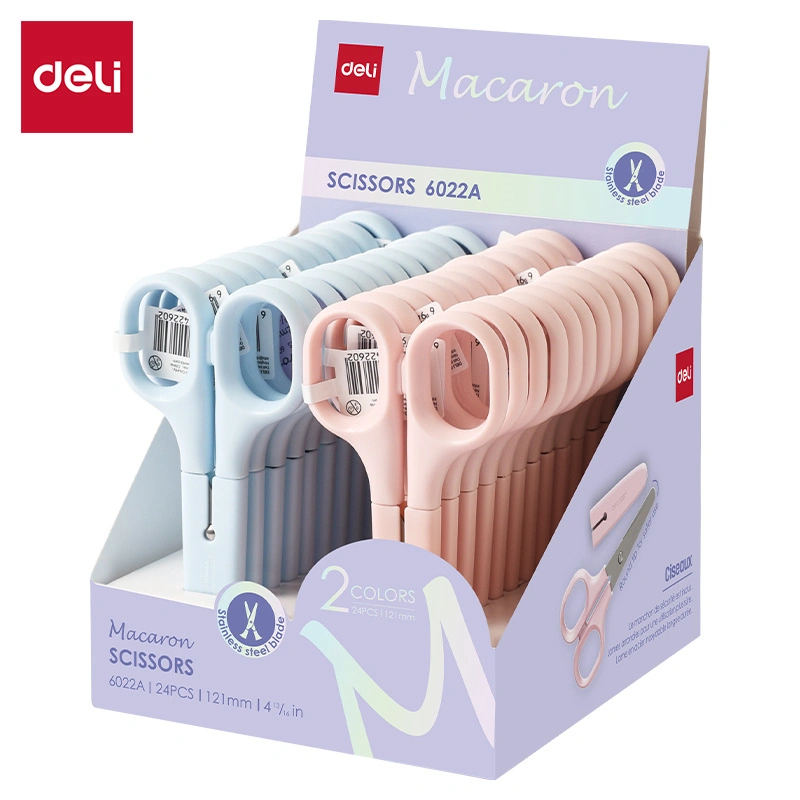 deli E6022A Scissors, Pink, Blue - Image 2