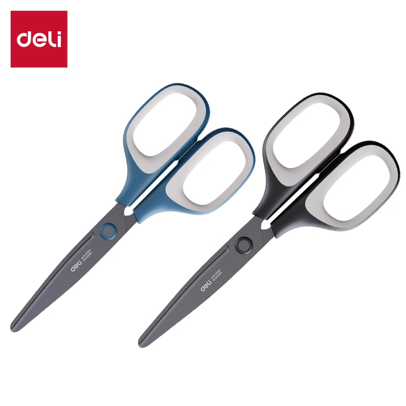 deli E6055 Scissors, Black, Blue - Image 2
