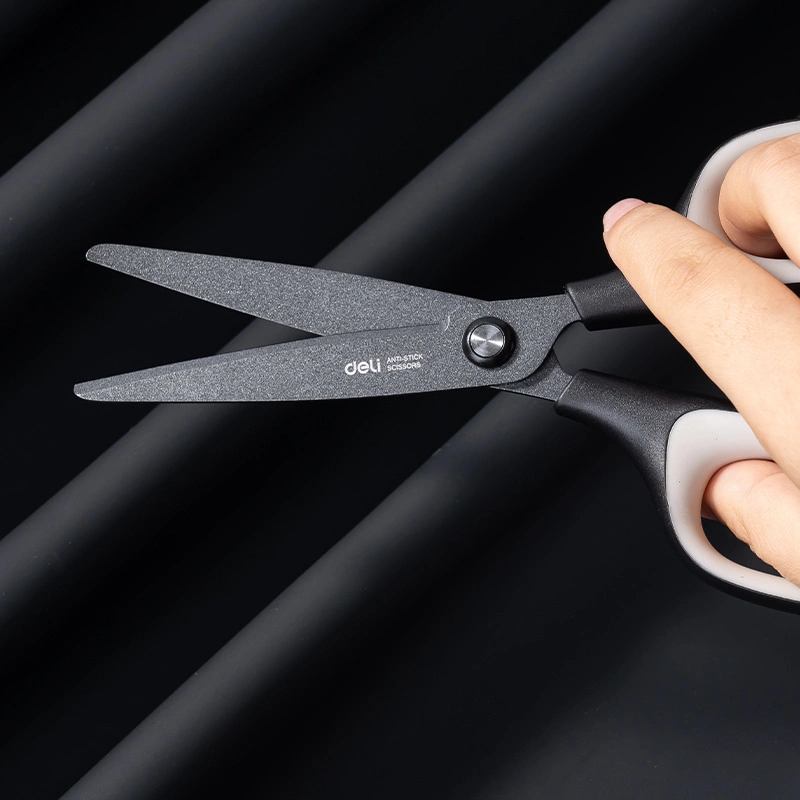 deli E6055 Scissors, Black, Blue - Image 3