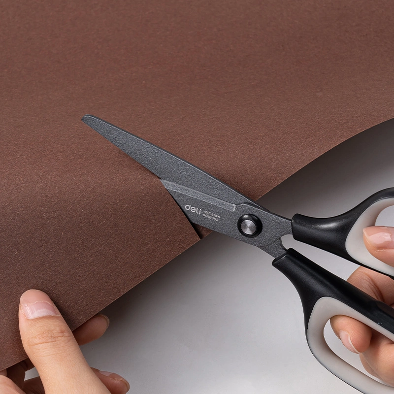 deli E6055 Scissors, Black, Blue - Image 5