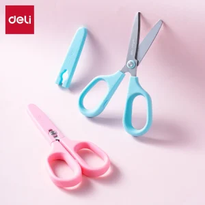deli E6073 Scissors, Pink, Blue