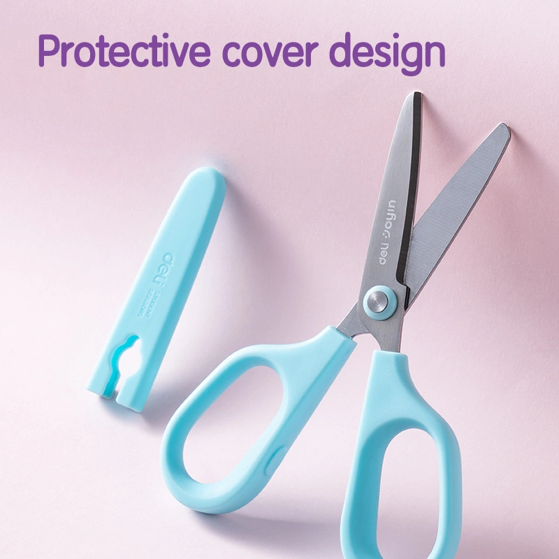 deli E6073 Scissors, Pink, Blue - Image 3