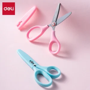 deli E6074 Scissors, Pink, Blue