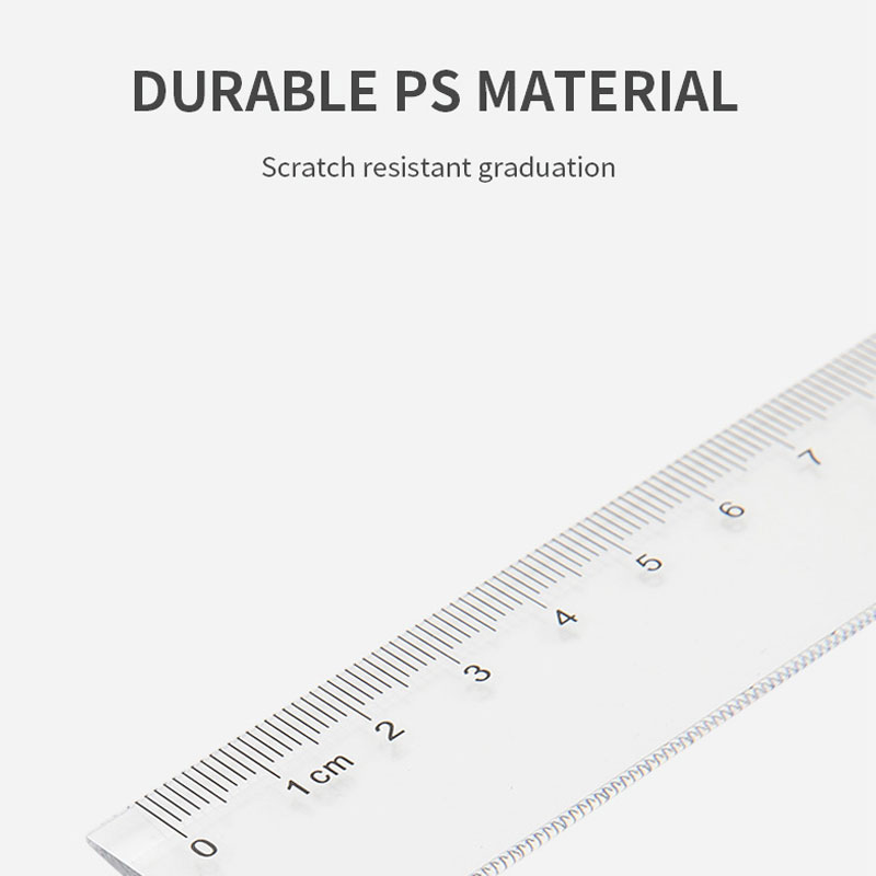 deli E6250 Ruler, 50cm, Transparent - Image 4