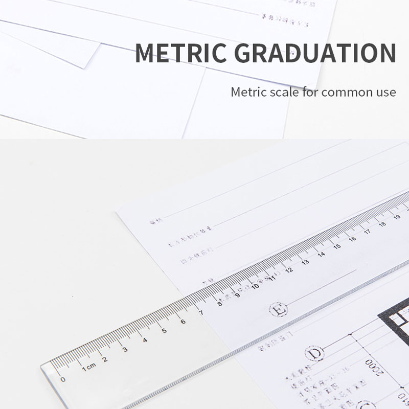 deli E6250 Ruler, 50cm, Transparent - Image 2
