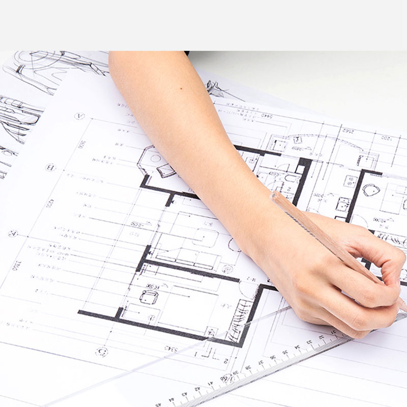 deli E6260 Ruler, 60cm, Transparent - Image 3