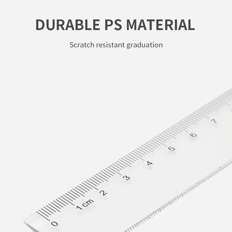 deli E6260 Ruler, 60cm, Transparent - Image 4