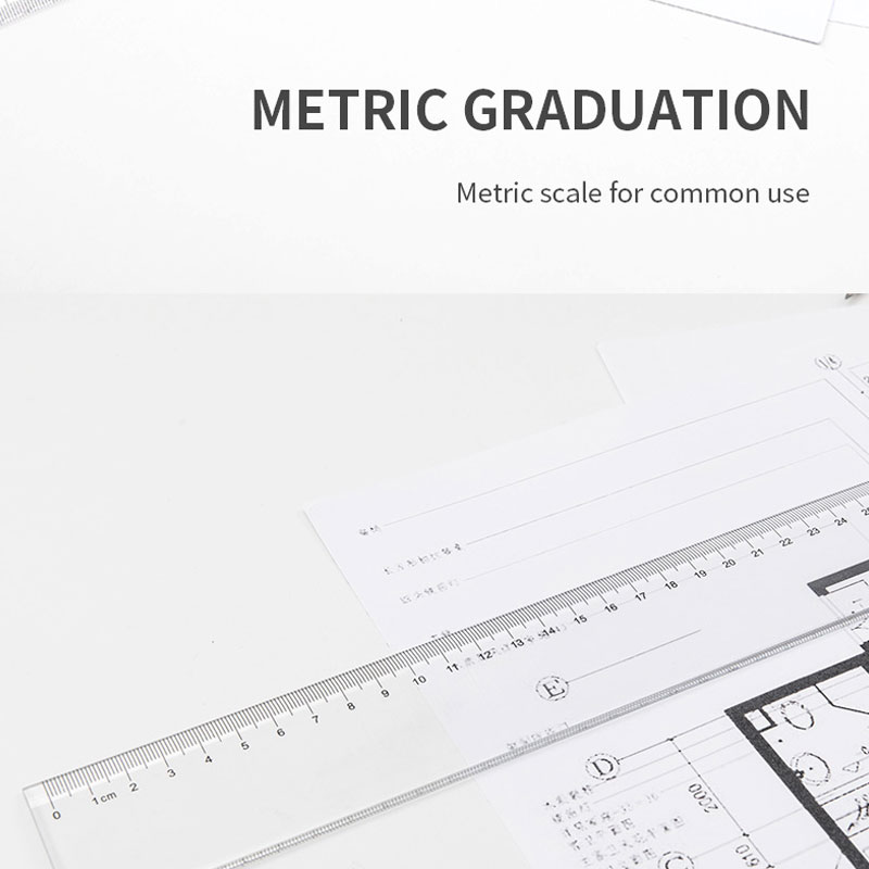 deli E6260 Ruler, 60cm, Transparent - Image 2