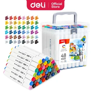 deli E70803-48 Sketch Marker, Assorted Colors