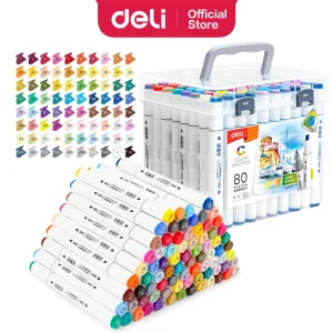 deli E70803-80 Sketch Marker, Assorted Colors