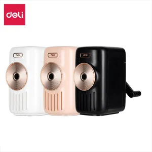 deli E71165A Rotary Sharpener, For graphite pencil φ6.9-8mm, Black White Pink