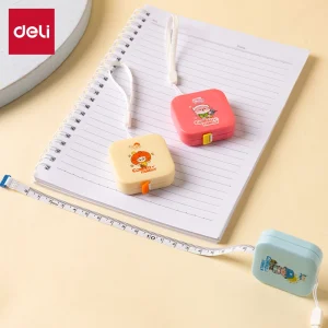 deli E79654 Comiko Family-Plastic Measure Tape, Pink, Bliue, Orange