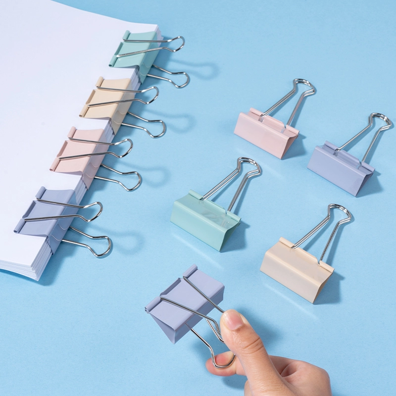 deli E8551C Fashion Binder Clips, 1# 50mm, Red, Yellow, Green, Blue - Image 6