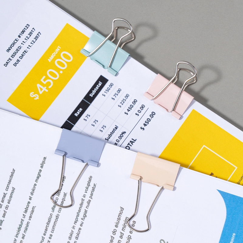 deli E8553C Fashion Binder Clips, 3# 32mm, Red, Yellow, Green, Blue - Image 7