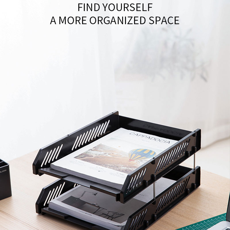 deli E9208 File Tray, 268×336×65mm, Blue - Image 7