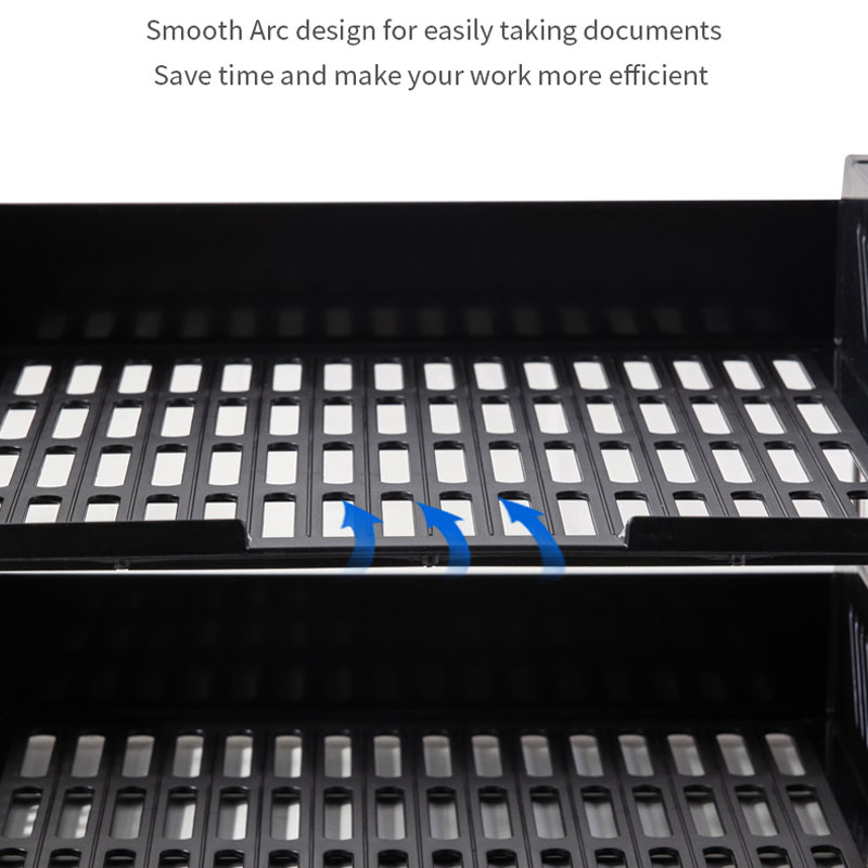 deli E9208 File Tray, 268×336×65mm, Blue - Image 5