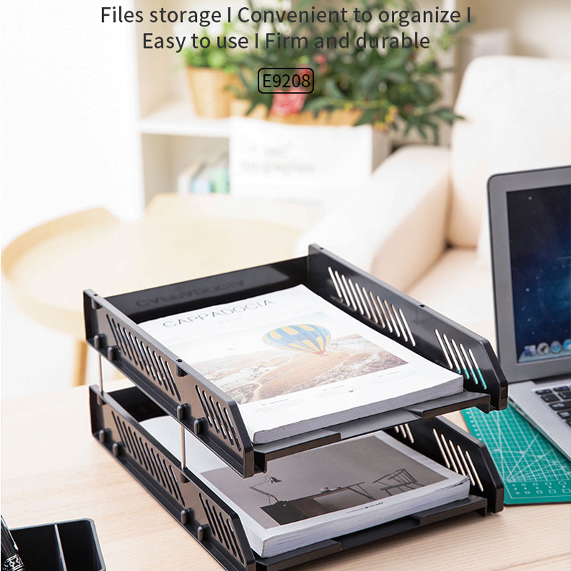 deli E9208 File Tray, 268×336×65mm, Blue - Image 8