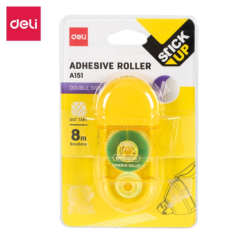 deli EA151 Adhesive Roller, 5mm*8m, Yellow